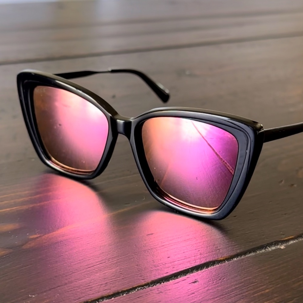 DIFF Becky II XS Sunglasses with Pink Reflecting Lenses